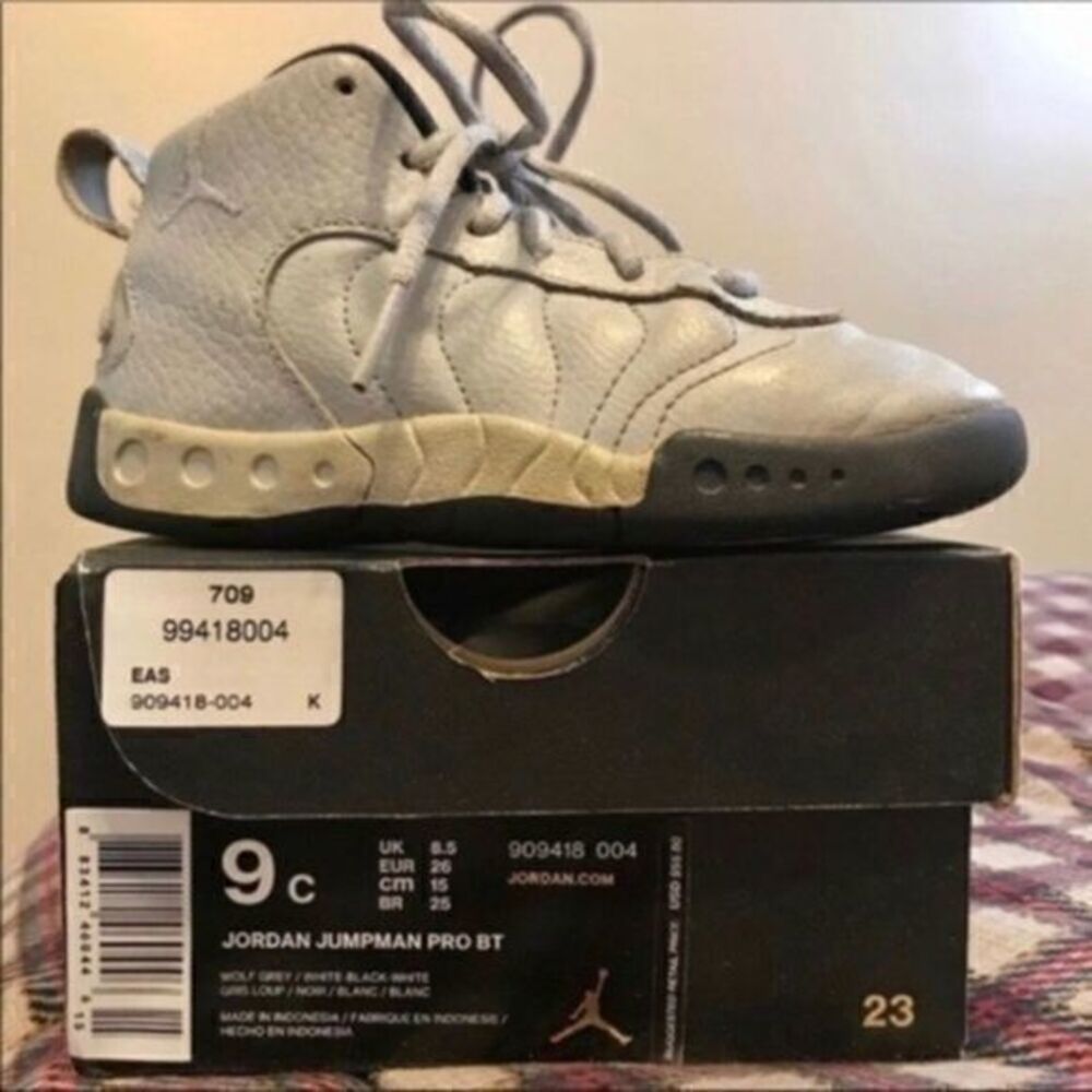 Jordan Jumpman Pro BT Wolf Grey 9C Boys Toddler